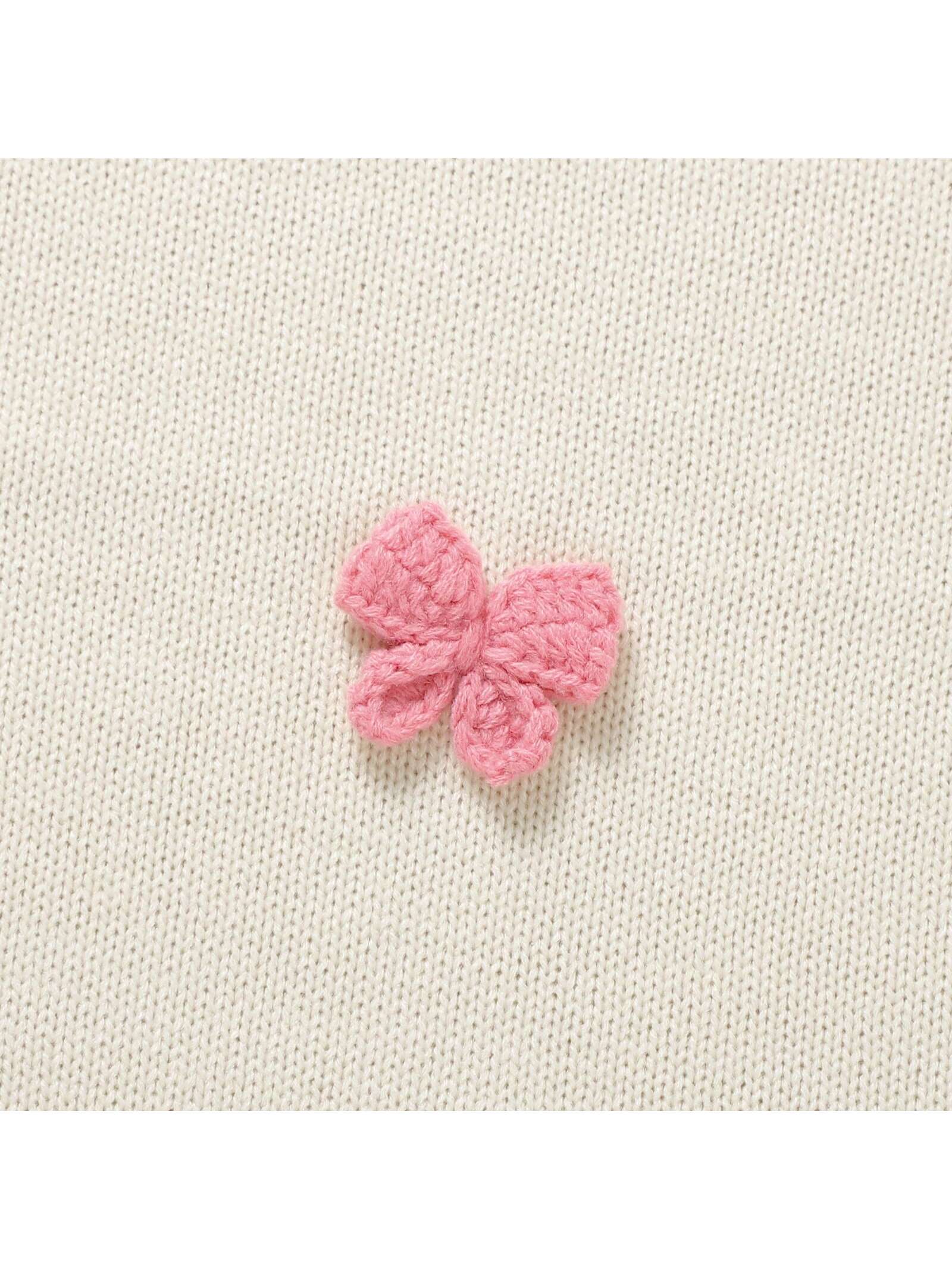 1pc Knitted Baby Blanket With Decorative 3D Bow, Cute And Cozy For Infants, Suitable For All Seasons