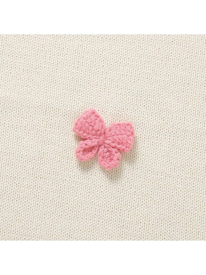 1pc Knitted Baby Blanket With Decorative 3D Bow, Cute And Cozy For Infants, Suitable For All Seasons