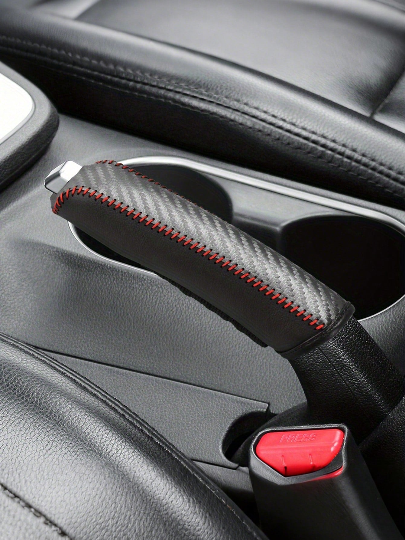 1pc Leather Gear Shift & Handbrake Cover Set, Anti-Slip Wear-Resistant Car Interior Accessories,Car Accessories