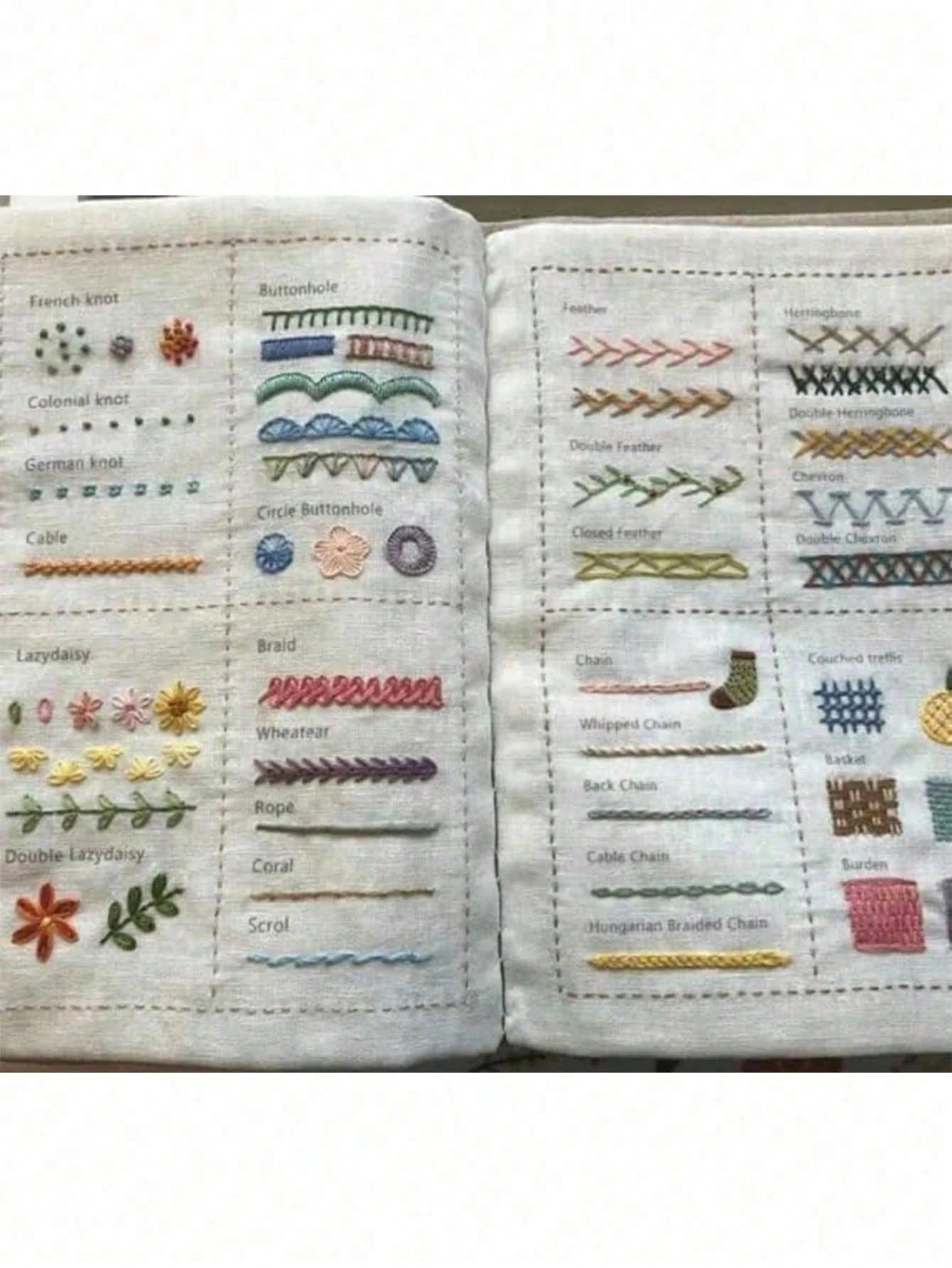 1pc Linen Embroidery Enthusiast Book, Embroidery Guide Book With Sewing Tools (Sewing Kit), Embroidery Sewing Tutorial, Beginner's Sewing Guide, Crochet, Embroidery, Crochet Bag, Sewing Bag, Sewing Fa
