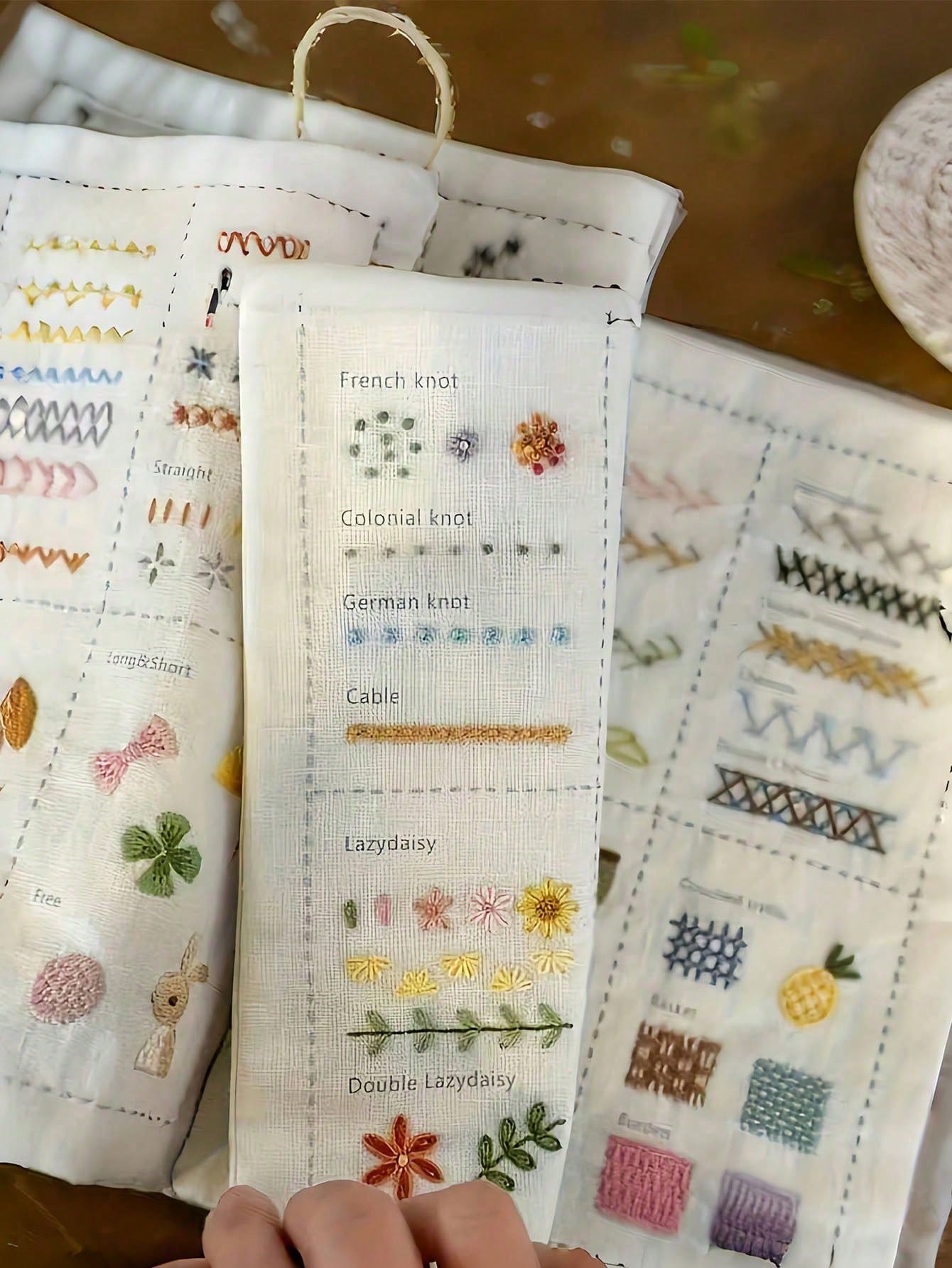 1pc Linen Embroidery Enthusiast Book, Embroidery Guide Book With Sewing Tools (Sewing Kit), Embroidery Sewing Tutorial, Beginner's Sewing Guide, Crochet, Embroidery, Crochet Bag, Sewing Bag, Sewing Fa