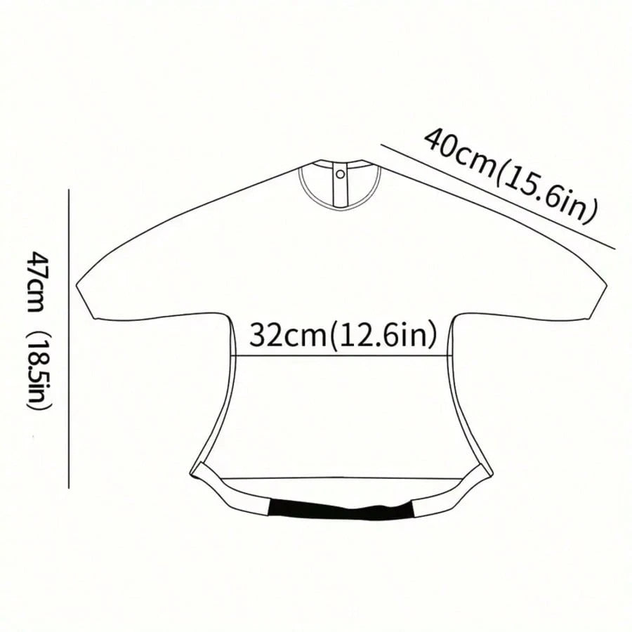 1pc Long Sleeve Baby Bib, Rainbow Whale Leaf Deer INS Style Children's Smock, Easy Clean Weaning Reversible Clothing, For Feeding High Chair/Stroller/Table, Machine Washable, Christmas, Thanksgiving
