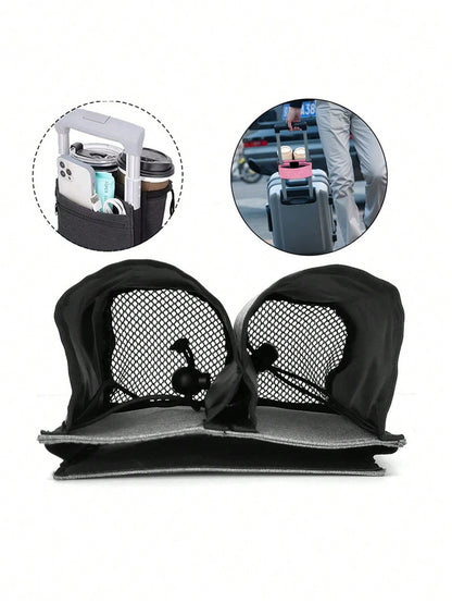 1pc Luggage Armrest Storage Bag, Water Cup, Milk Tea, Coffee, Bottled Water Storage Bag Cup Holder, Travel Portable Box Handle Hanging Bag