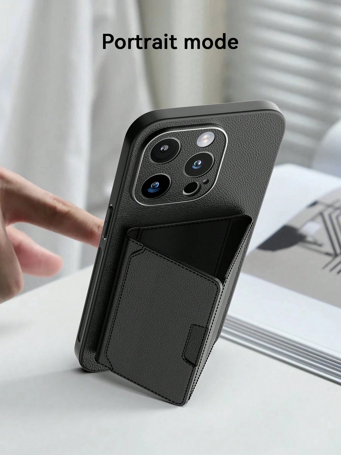 1pc Luxury Durable Leather Wallet Phone Case Compatible With IPhone 17 (Secure Thick Style, Integrated Wallet, Non-Detachable), With Stand And Credit Card Slots, Shockproof, Anti-Drop, Waterproof, Scr
