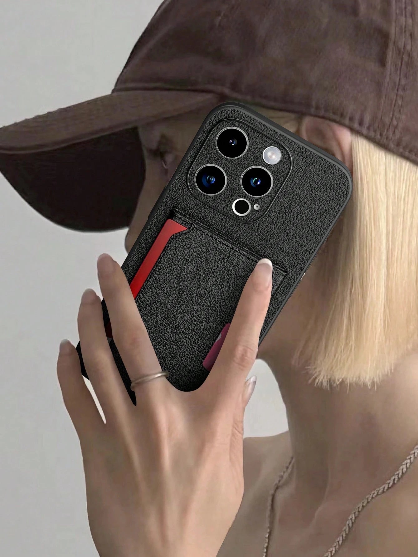 1pc Luxury Durable Leather Wallet Phone Case Compatible With IPhone 17 (Secure Thick Style, Integrated Wallet, Non-Detachable), With Stand And Credit Card Slots, Shockproof, Anti-Drop, Waterproof, Scr