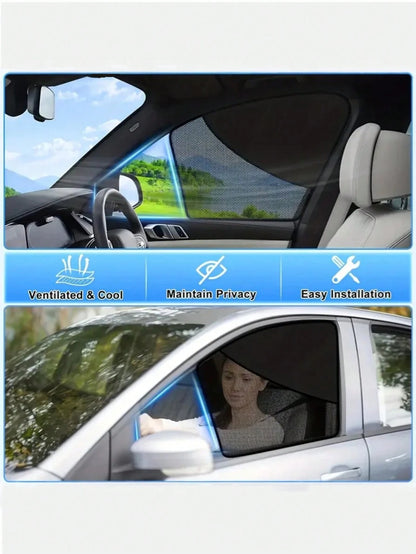 1pc Magnetic Car Side Window Sunshade- Universal Privacy Curtain, Provides UV Protection And Heat Insulation- Easy To Install Car Sun Visor, Suitable For Babies, Kids And Pets- Keeps The Car Interi