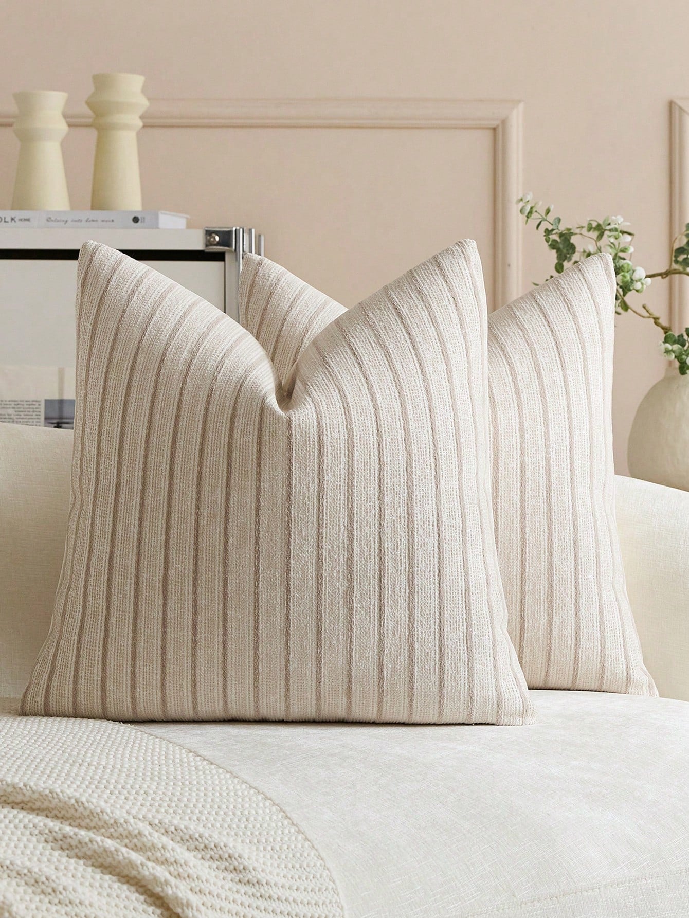 1pc Matcha Green Diamond 3D Striped Pillowcase (Pillow Insert Not Included), Square Cushion Cover, Holiday Home Pillow Decor, Soft Comfortable Faux Linen Fabric, Modern Decorative Sofa, Home Bedroom