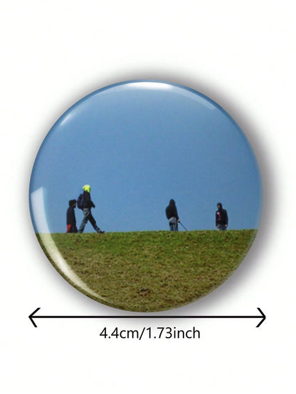 1pc Men's Funny Badge Brooch, Creative Button Badge, Amusing Gift For Friends, Family, Classmates, Bag Decoration