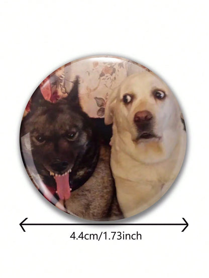 1pc Men's Funny Badge Brooch, Creative Button Badge, Amusing Gift For Friends, Family, Classmates, Bag Decoration