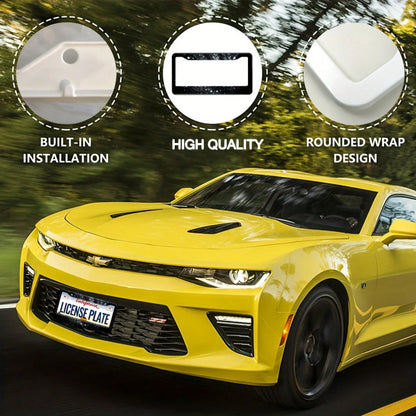 1pc Metal Car License Plate Frame, Waterproof And Easy To Clean, Suitable For American And Canadian Cars, Holiday Gift, Unisex, Dimensions: 31cm*16cm (12.2* 6.67inch )