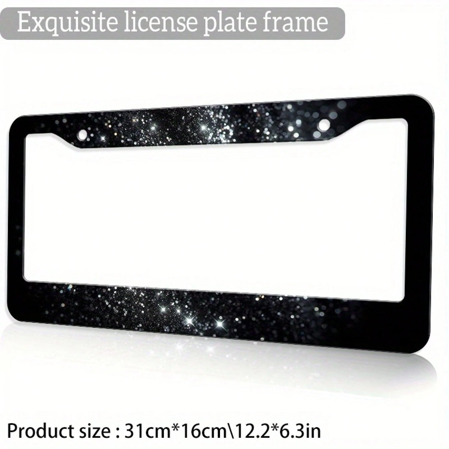 1pc Metal Car License Plate Frame, Waterproof And Easy To Clean, Suitable For American And Canadian Cars, Holiday Gift, Unisex, Dimensions: 31cm*16cm (12.2* 6.67inch )