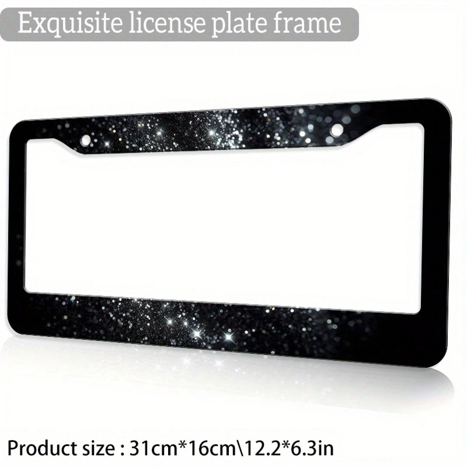 1pc Metal Car License Plate Frame, Waterproof And Easy To Clean, Suitable For American And Canadian Cars, Holiday Gift, Unisex, Dimensions: 31cm*16cm (12.2* 6.67inch )