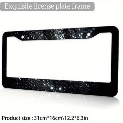 1pc Metal Car License Plate Frame, Waterproof And Easy To Clean, Suitable For American And Canadian Cars, Holiday Gift, Unisex, Dimensions: 31cm*16cm (12.2* 6.67inch )