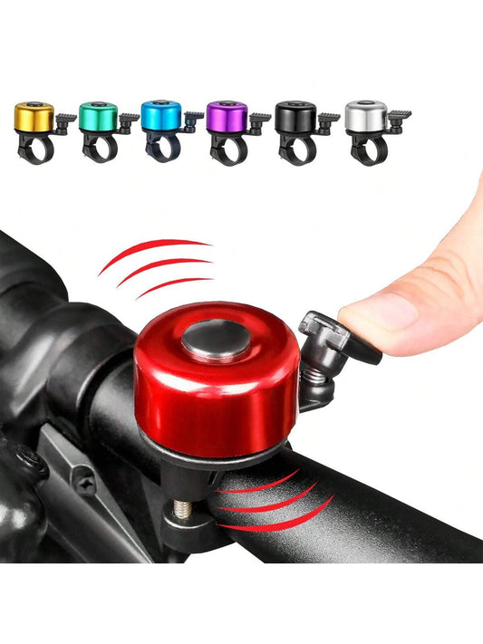 1pc Mini Bicycle Bell, Clear & Loud Sound, Spring-Loaded Ringing, Mountain Bike Bell Horn, Cycling Accessory, Colorful Bell