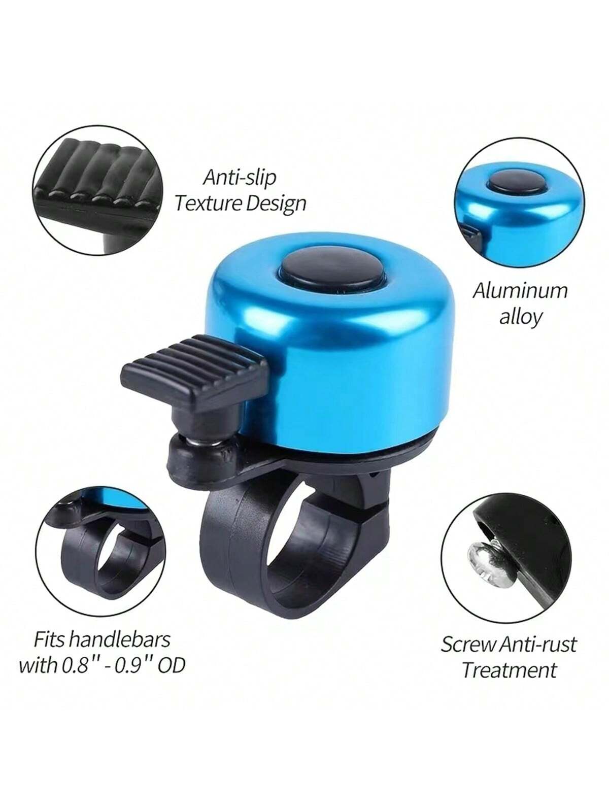 1pc Mini Bicycle Bell, Clear & Loud Sound, Spring-Loaded Ringing, Mountain Bike Bell Horn, Cycling Accessory, Colorful Bell