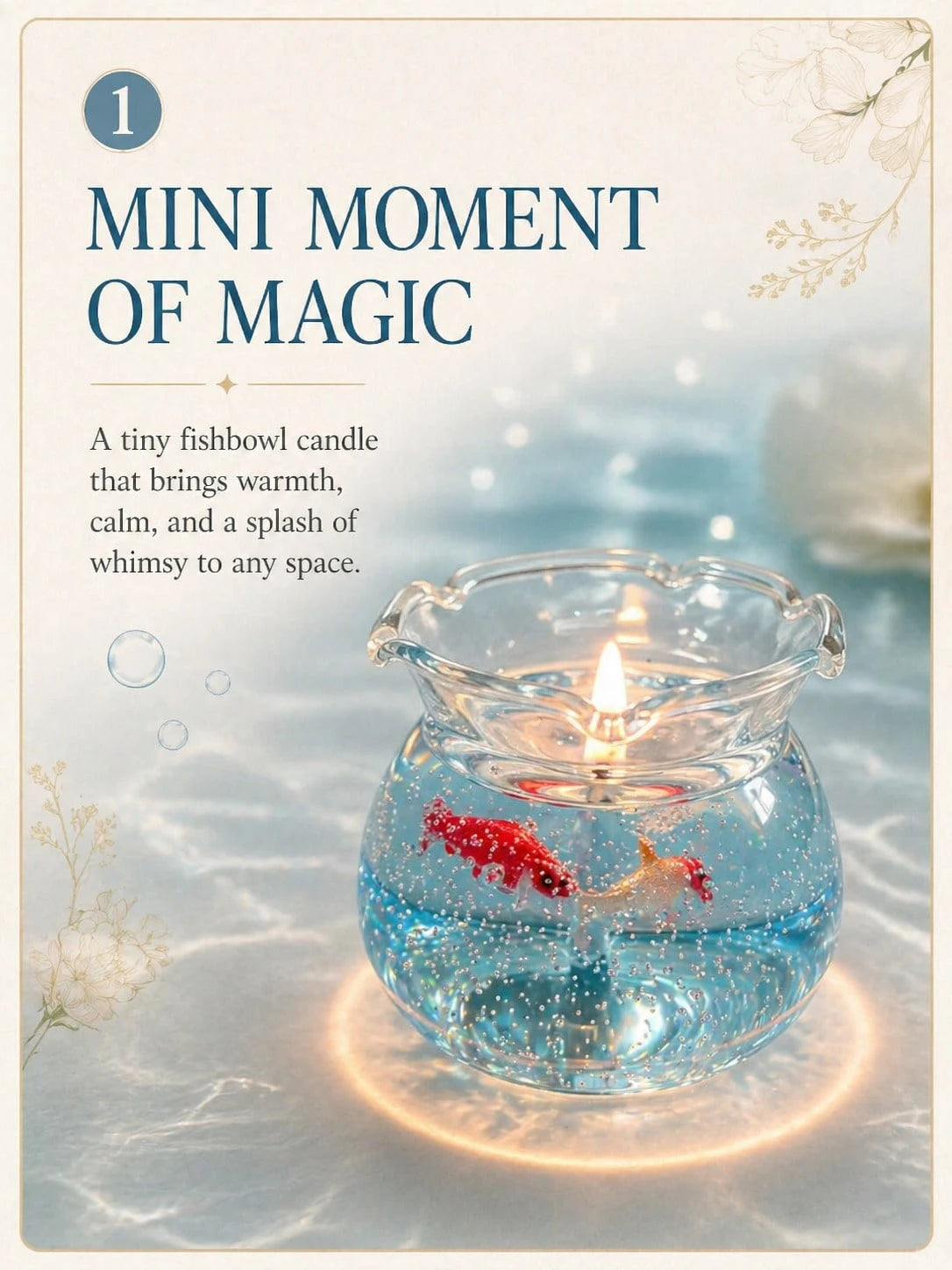 1pc Mini Fish Tank Wedding Favor, Blessing Gift, Candle, Scented Candle, Soy Wax Candle, Candle Set, Best Friend Gift, Women's Gift, Winter Gift, Aromatherapy Candle, Home Decor Candle, Valentine's Da