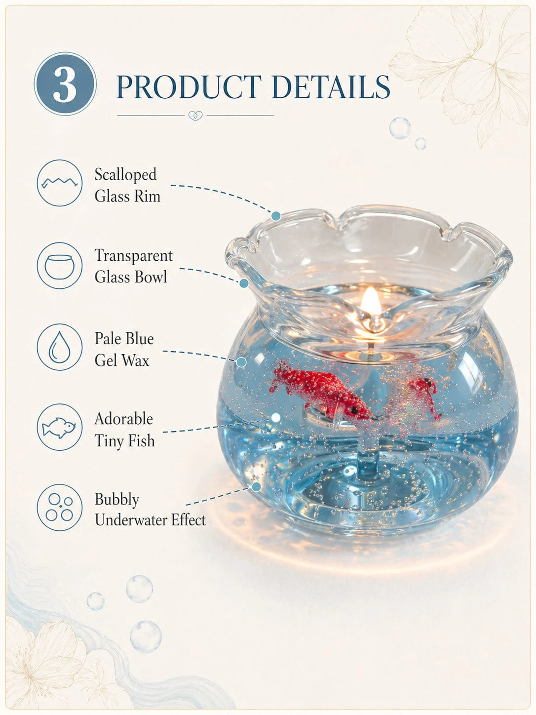 1pc Mini Fish Tank Wedding Favor, Blessing Gift, Candle, Scented Candle, Soy Wax Candle, Candle Set, Best Friend Gift, Women's Gift, Winter Gift, Aromatherapy Candle, Home Decor Candle, Valentine's Da