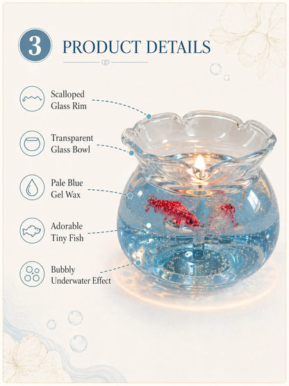 1pc Mini Fish Tank Wedding Favor, Blessing Gift, Candle, Scented Candle, Soy Wax Candle, Candle Set, Best Friend Gift, Women's Gift, Winter Gift, Aromatherapy Candle, Home Decor Candle, Valentine's Da