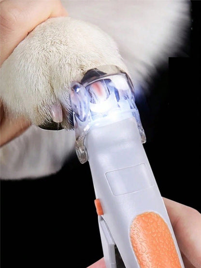 1pc Mini Nail Clipper With Light For Cats And Dogs, Suitable For Trimming Nails