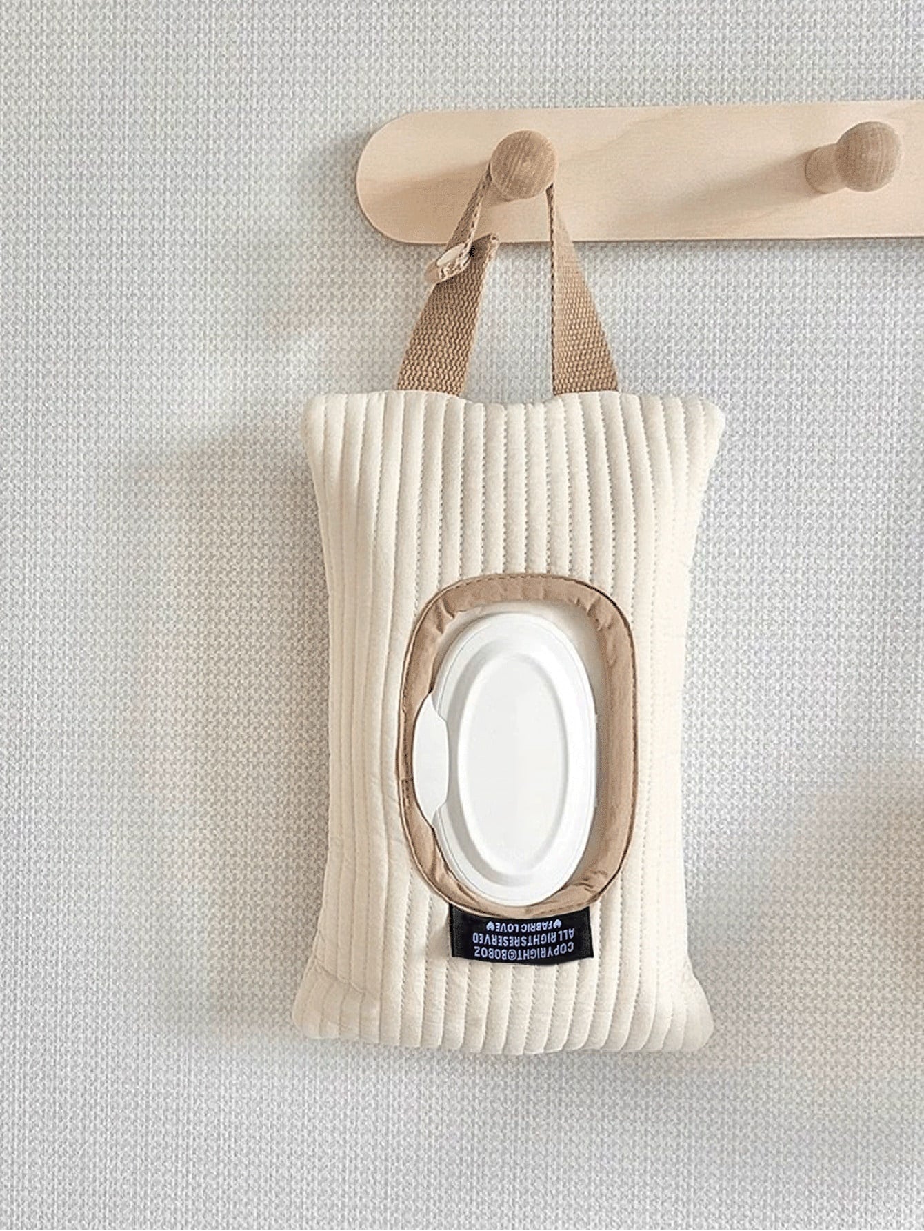 1pc Minimalist Car/Home Tissue Paper Holder, Cute Baby Stroller Wet Wipes Hanging Bag, Convenient Portable Tissue Dispenser Bag