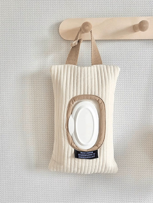 1pc Minimalist Car/Home Tissue Paper Holder, Cute Baby Stroller Wet Wipes Hanging Bag, Convenient Portable Tissue Dispenser Bag