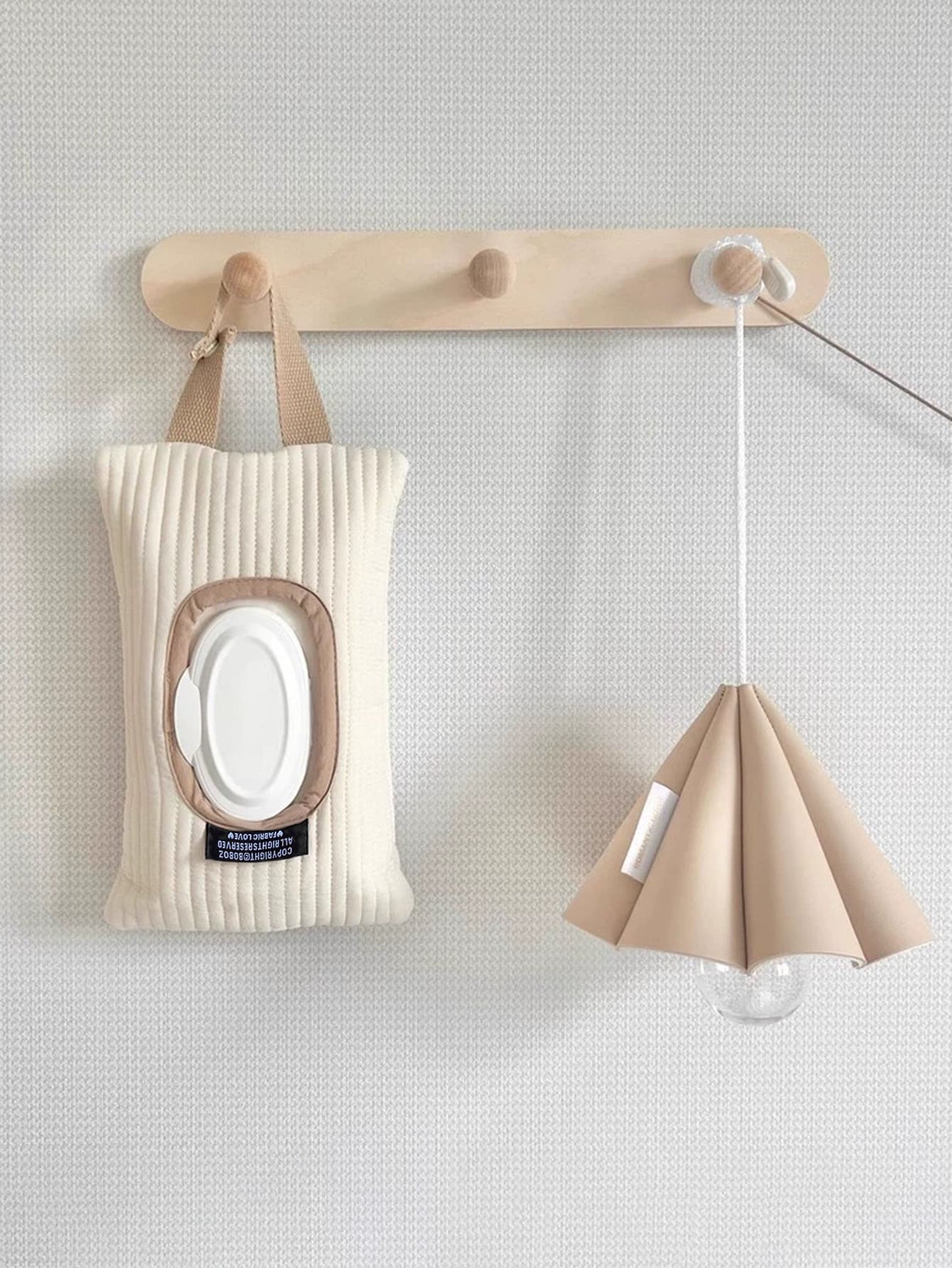 1pc Minimalist Car/Home Tissue Paper Holder, Cute Baby Stroller Wet Wipes Hanging Bag, Convenient Portable Tissue Dispenser Bag