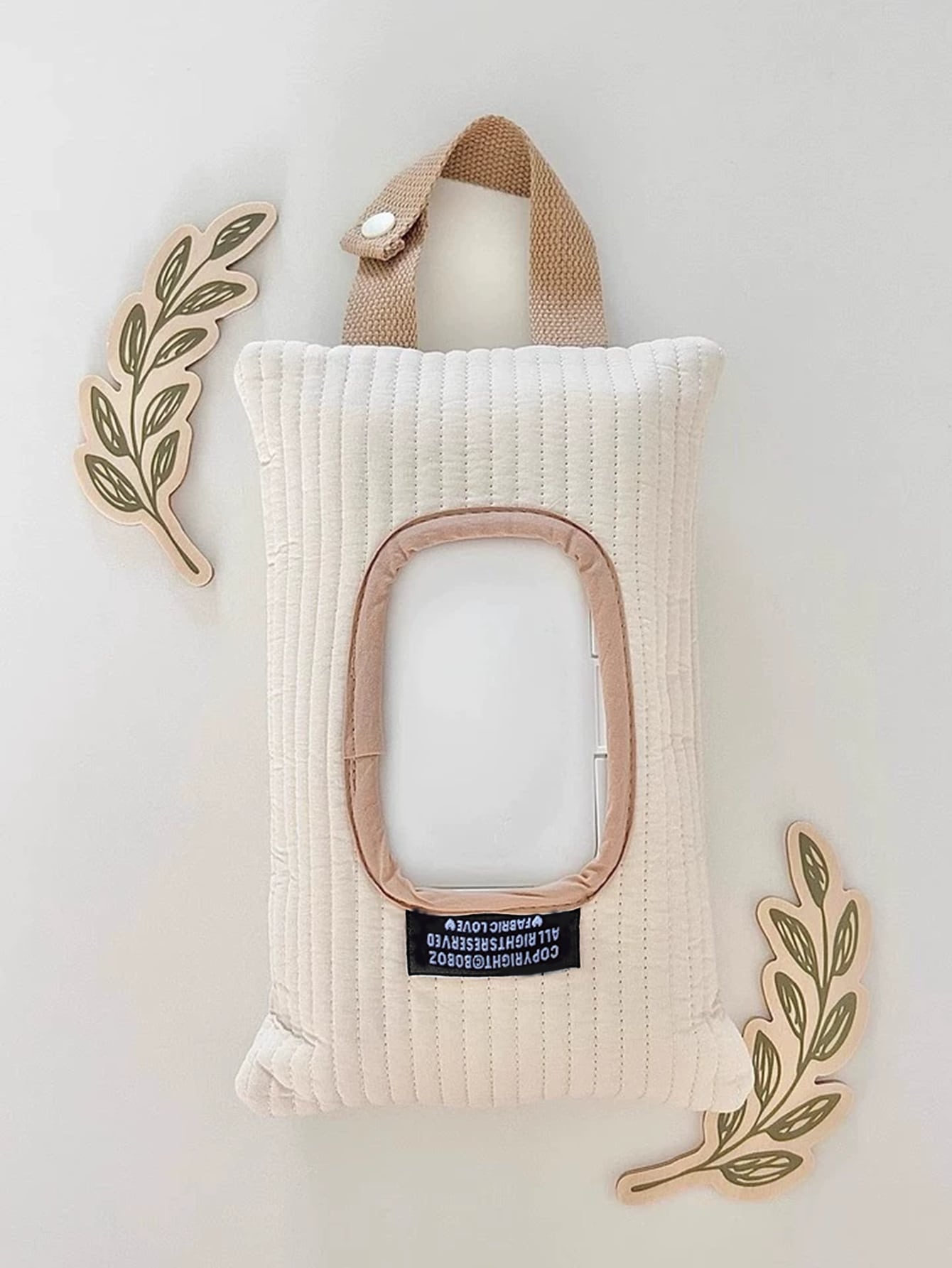 1pc Minimalist Car/Home Tissue Paper Holder, Cute Baby Stroller Wet Wipes Hanging Bag, Convenient Portable Tissue Dispenser Bag
