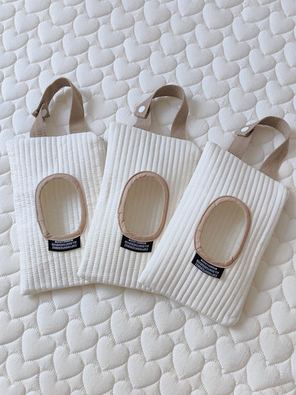 1pc Minimalist Car/Home Tissue Paper Holder, Cute Baby Stroller Wet Wipes Hanging Bag, Convenient Portable Tissue Dispenser Bag