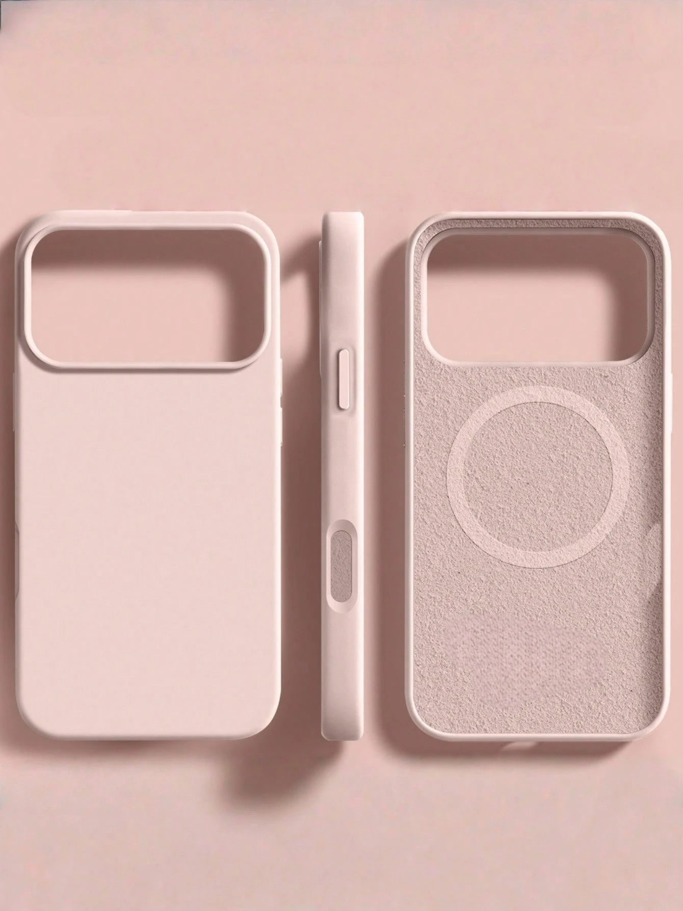 1pc Minimalist Light Yellow Magnetic Liquid Silicone Protective Case Compatible With 16 15 Pro Max Plus With Velvet Camera Protection Spring Pastel Mom Gift Mother's Day