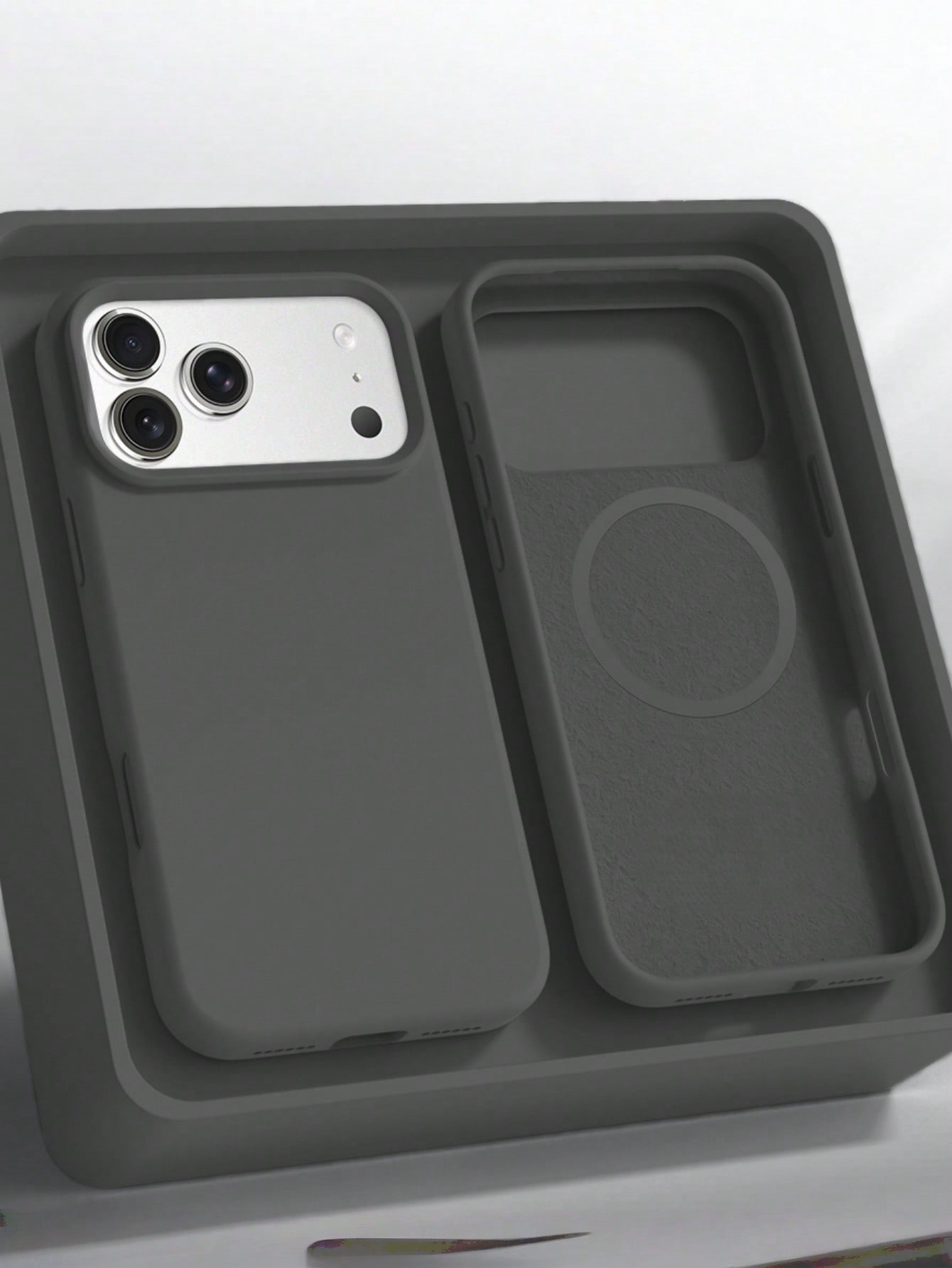 1pc Minimalist Liquid Silicone Magnetic Wireless Charging Protective Case Compatible With 17 Air 16 14 13 12 15 Pro Max Plus With Velvet Camera Protection Professional Office Gift