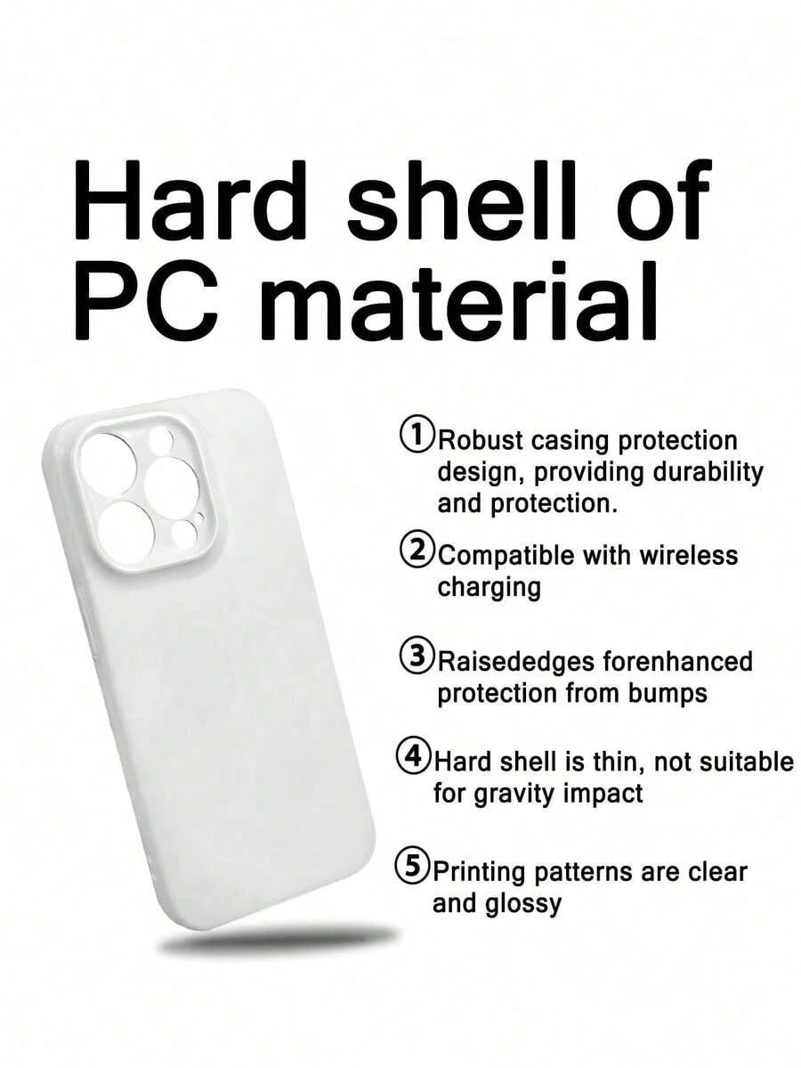 1pc Minimalist Stripe Pattern Perforated Glossy Filmic Case Full Protective Hard Phone Cover, Compatible With IPhone 11/12/13/14/15/16 Pro Max Waterproof Shockproof Anti-Fall Scratch Resistant