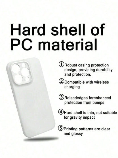 1pc Minimalist Stripe Pattern Perforated Glossy Filmic Case Full Protective Hard Phone Cover, Compatible With IPhone 11/12/13/14/15/16 Pro Max Waterproof Shockproof Anti-Fall Scratch Resistant