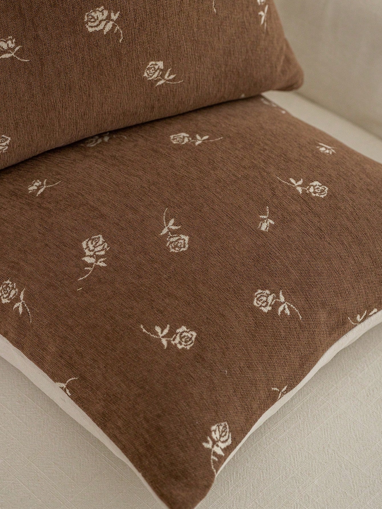 1pc Modern Pastoral Country Vintage Style Chenille Jacquard Washable Machine Washable Suitable For Sofa Bedroom Living Room Home Decor Throw Pillow Cover