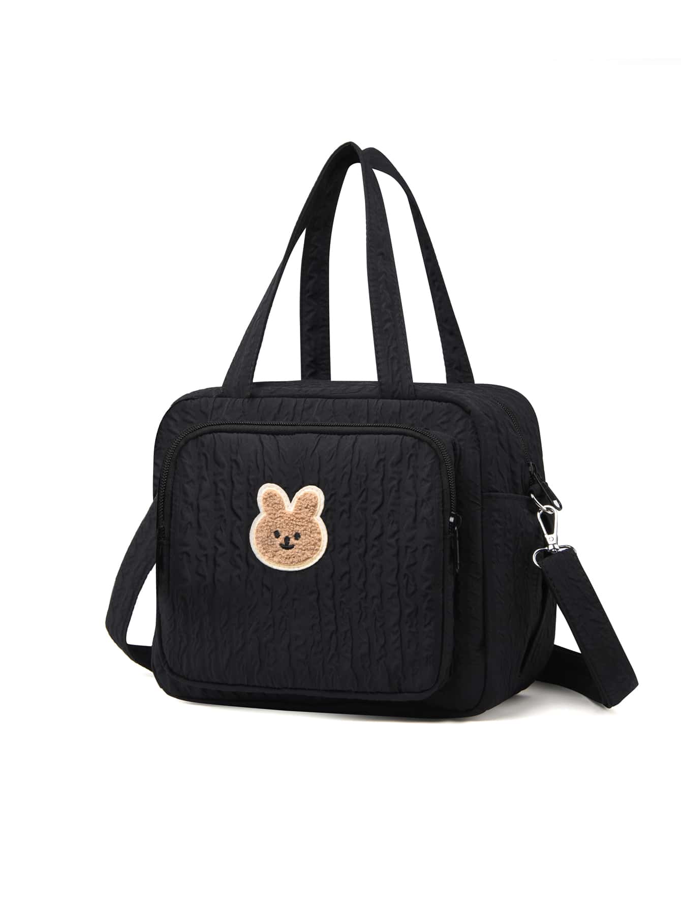 1pc Multifunctional Diaper Bag For Mother And Baby Outdoor With Large Capacity, Embroidery And Insulation. Can Be Carried By Hand, Shoulder Or Crossbody.