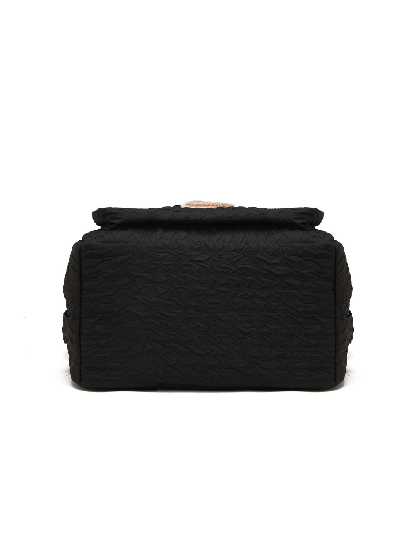 1pc Multifunctional Diaper Bag For Mother And Baby Outdoor With Large Capacity, Embroidery And Insulation. Can Be Carried By Hand, Shoulder Or Crossbody.