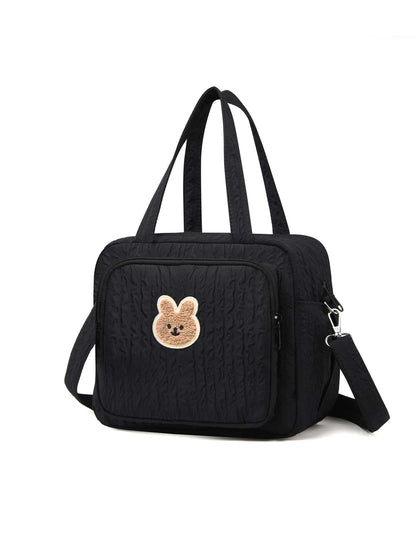 1pc Multifunctional Diaper Bag For Mother And Baby Outdoor With Large Capacity, Embroidery And Insulation. Can Be Carried By Hand, Shoulder Or Crossbody.