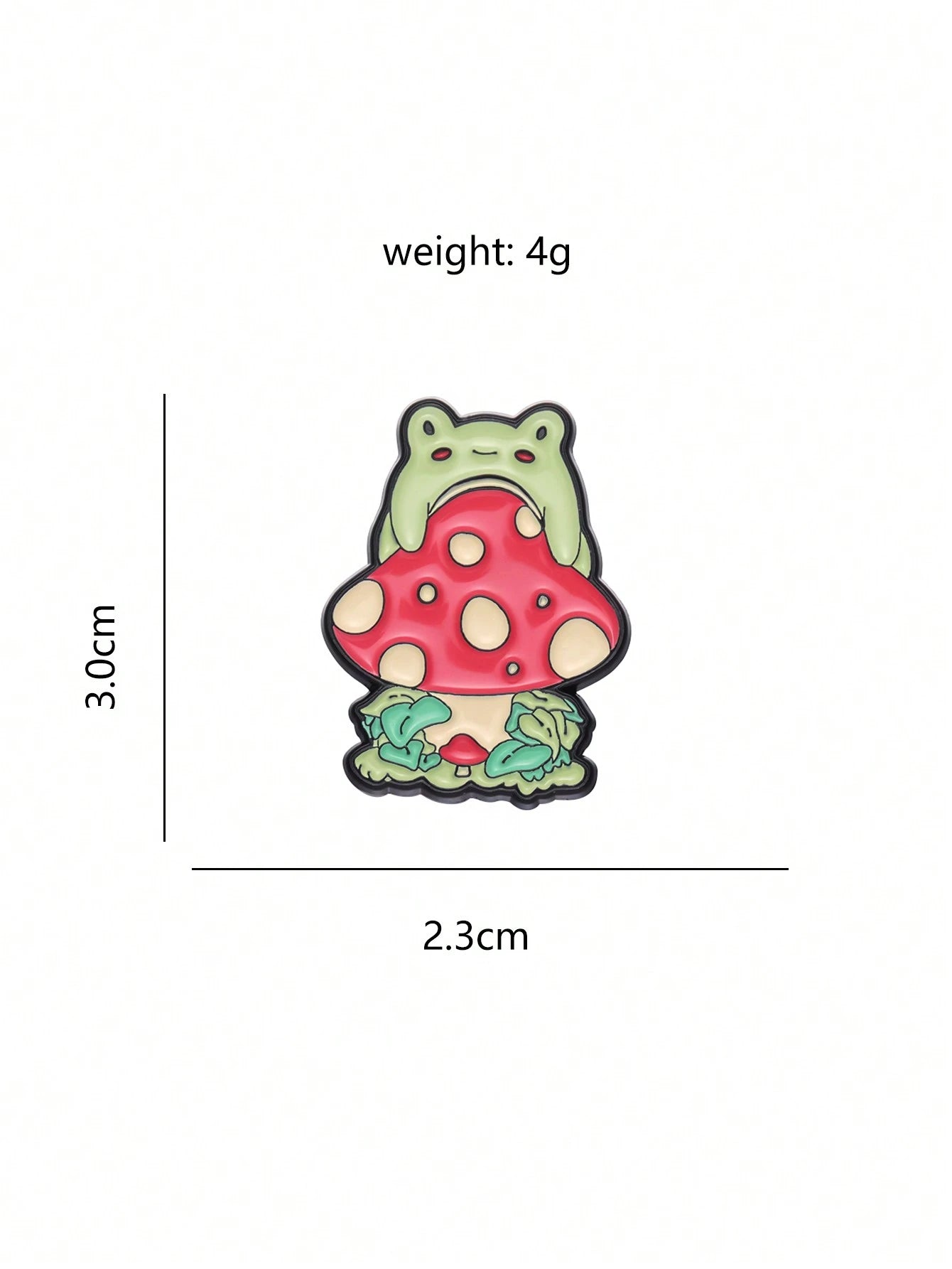 1pc Mushroom Playing Piano Cartoon Frog Enamel Pin Badge, Fashionable Jewelry Accessory Suitable For Daily Use For Men And Women