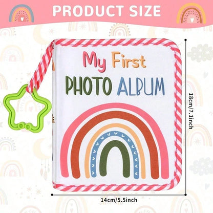 1pc New Cartoon Baby Fabric Photo Album, Children's Growth Photo Album, Baby Memorial Photo Album, Baby Photo Storage Album, Soft Fabric Book, Forest Brown Bear My Memory Album
