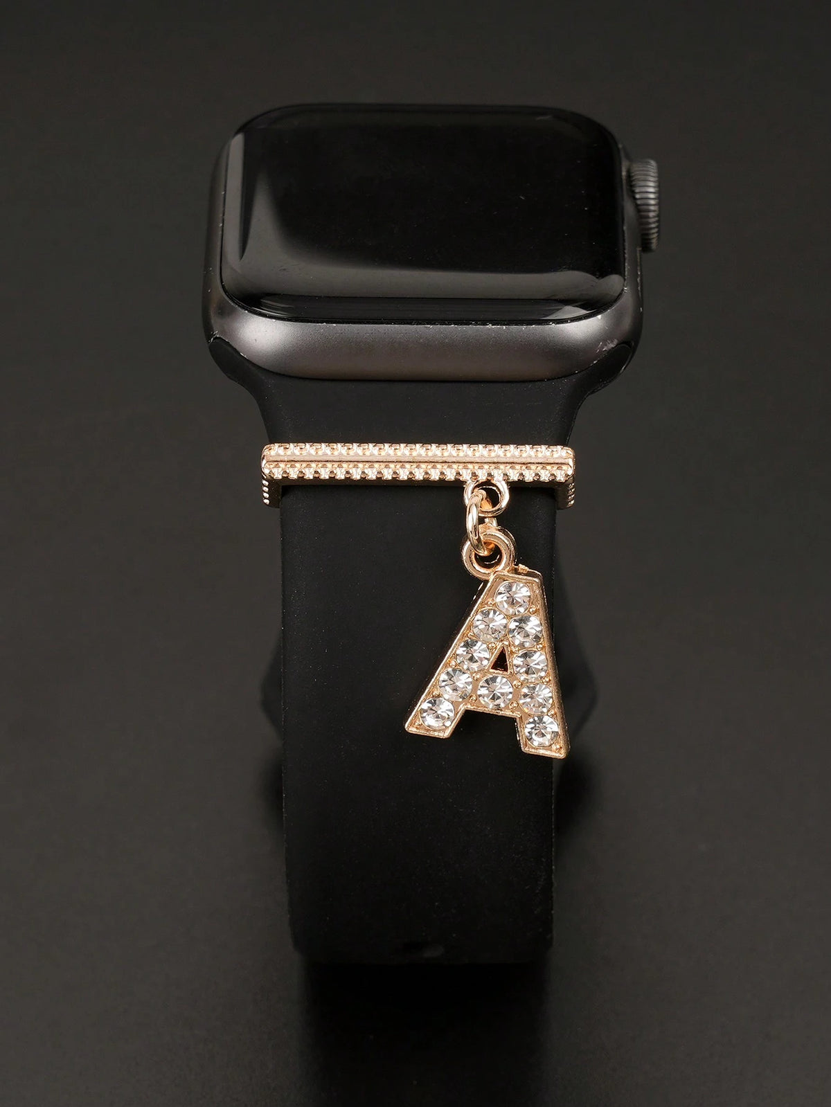 1pc New Fashion Rhinestones 26 Letters Watch Band Charm Decoration,For Apple Watch Band Alphabet Accessories Charms Decor,Perfect Birthday Gift