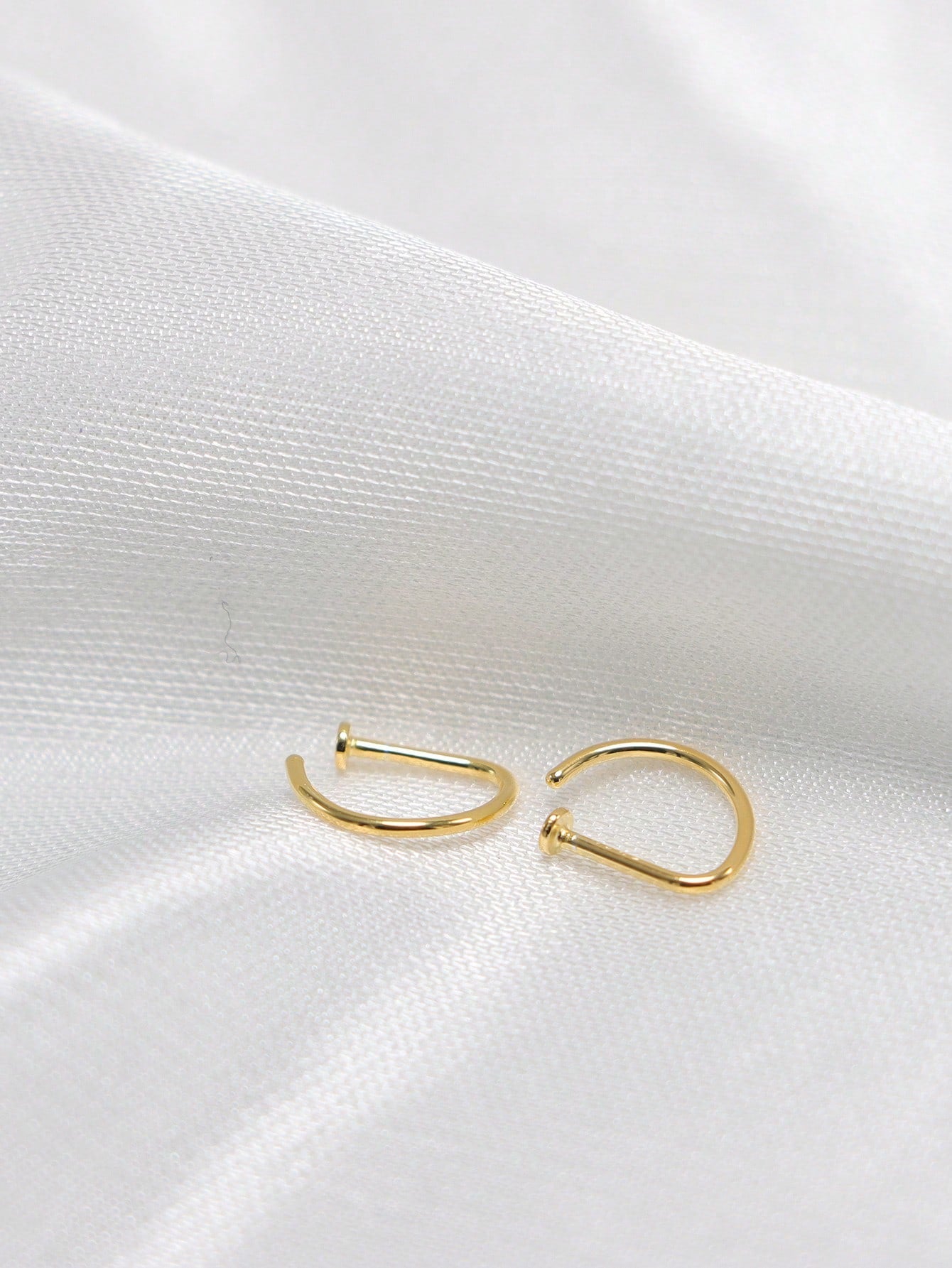 1pc New Hot Sell 925 Sterling Silver D Shape Fake Nose Ring 18G Fashion Non Pierced Nose Hoop Jewelry 8mm