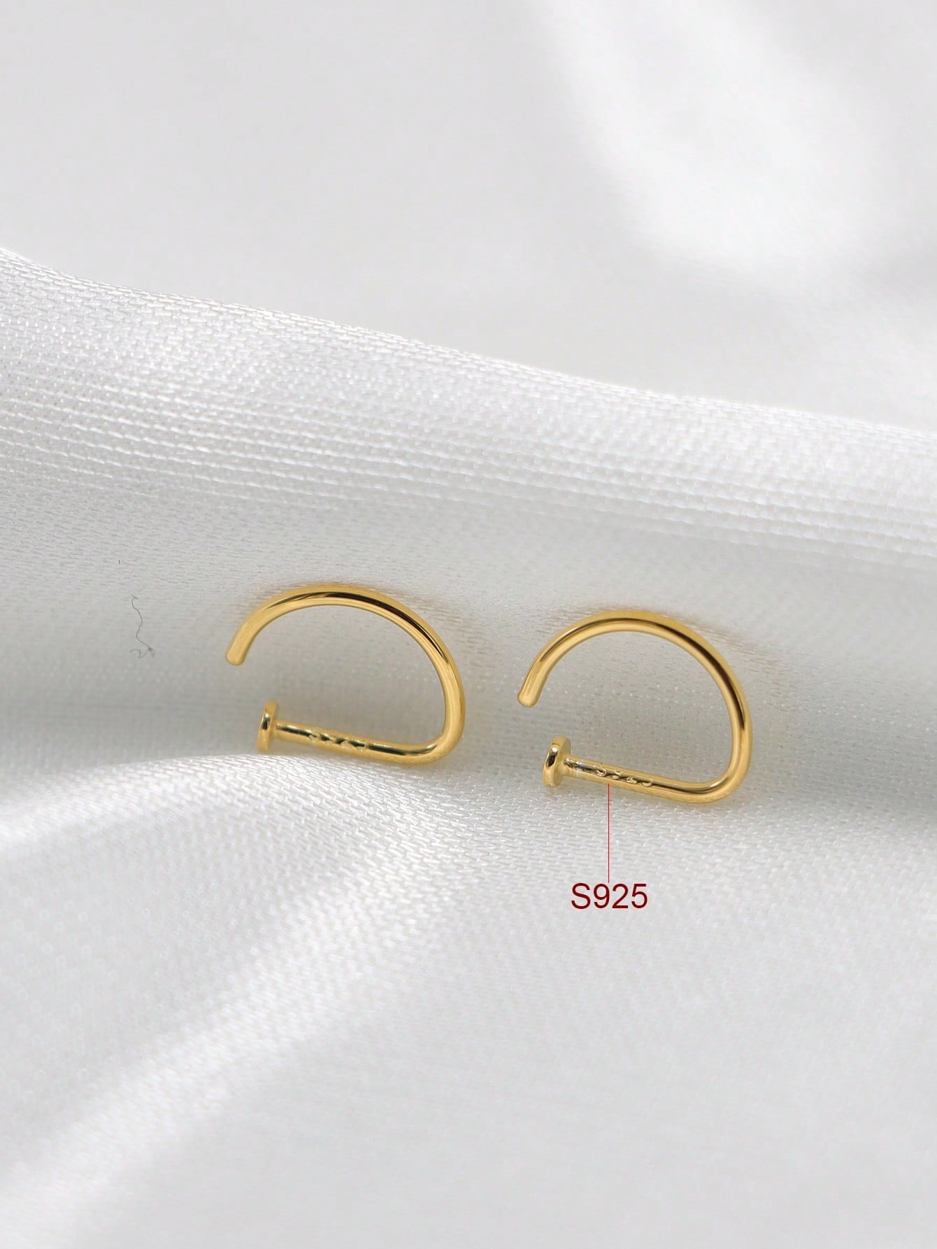 1pc New Hot Sell 925 Sterling Silver D Shape Fake Nose Ring 18G Fashion Non Pierced Nose Hoop Jewelry 8mm
