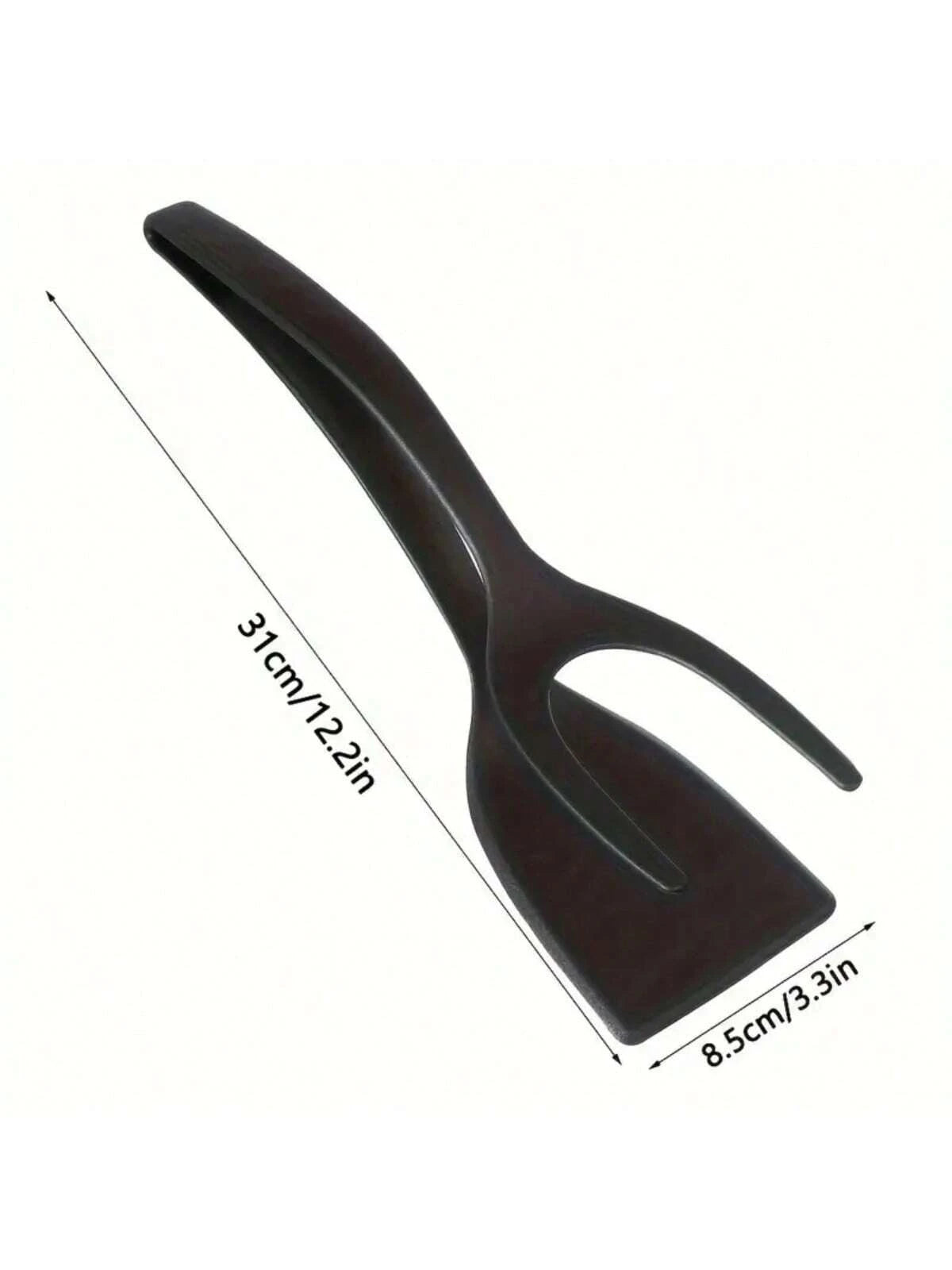 1pc Nylon Handle Flip Spatula- 2-In-1 Multifunctional Non-Stick Kitchen Spatula, Suitable For Frying Fish, French Toast, Omelets, Pancakes, Solves Flipping Issues