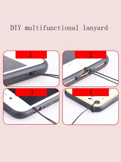 1pc Perforated Straight Edged Purple Heart Painted Thick Anti-Drop Decorated Phone Case With New Leather Heart Wrist Strap, DIY Phone Case Accessory With Tassel Pendant, Compatible With IPhone 16/Pro