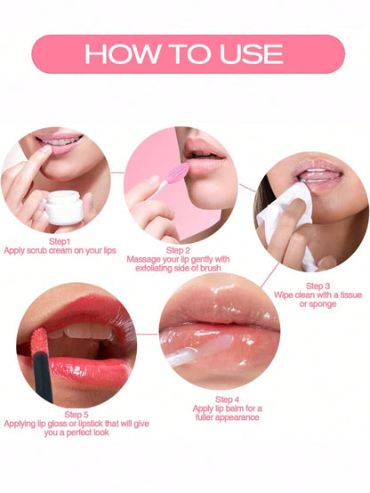 1pc Pink Silicone Nose Cleansing Brush Exfoliating Pores Skin Care Tools Beauty Facial Brush Skin Care Massager Tools Deep Cleansing Removal Acne Blackhead Skin Care Tools Pink Lip Scrub Brush, Beauty