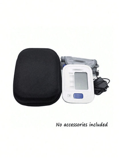 1pc Portable Blood Pressure Monitor Case With Hand Strap- Protective Hard Shell Storage Bag For Home Use, Fit For Cuff And Digital Machine Organizer Organization
