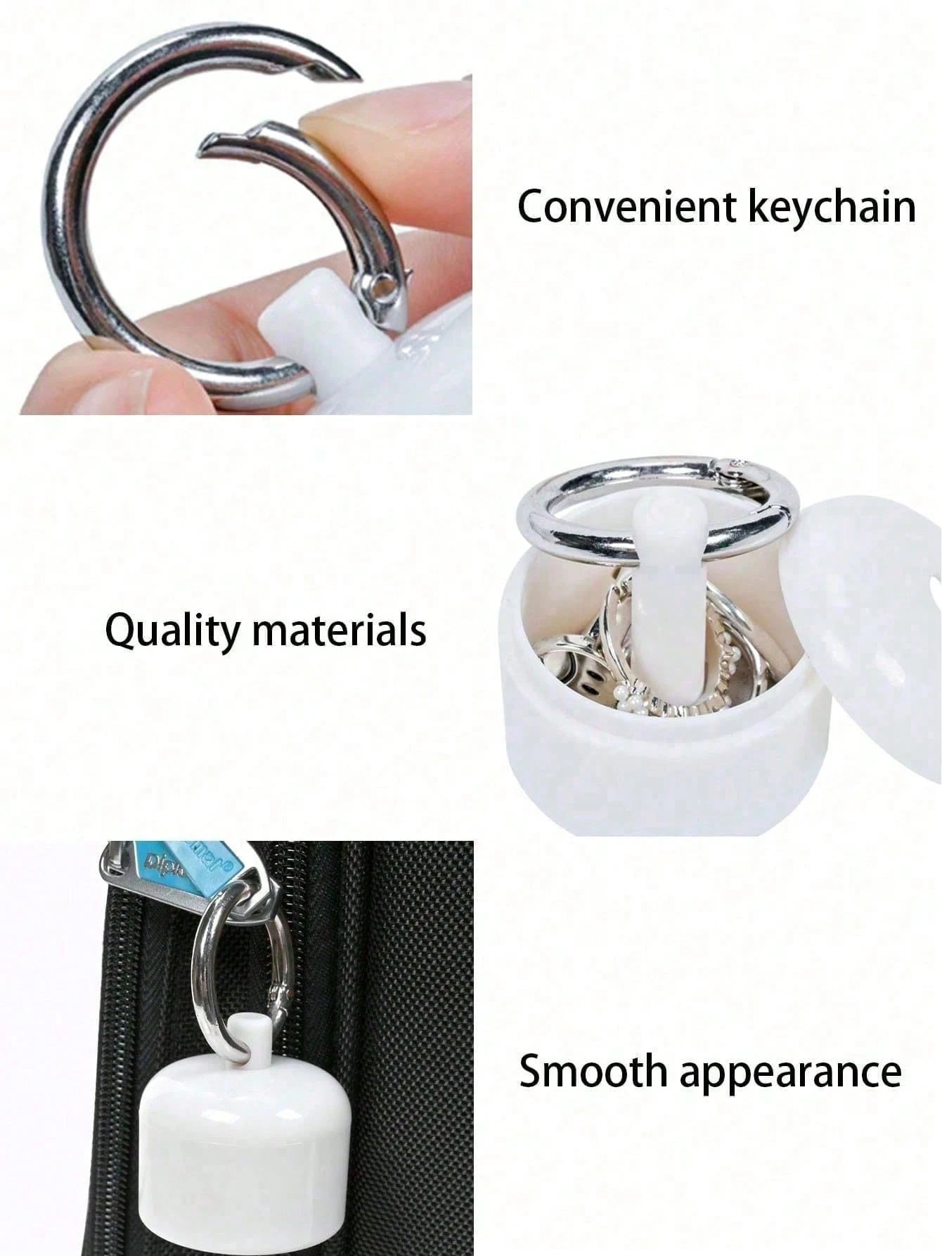 1pc Portable Jewelry Storage Box, Small Necklace, Bracelet, Ring Storage Box, Keychain Container, Travel Jewelry Box, Women's Travel Ring Storage Keychain, Earrings, Rings, Small Round Metal Ring Box