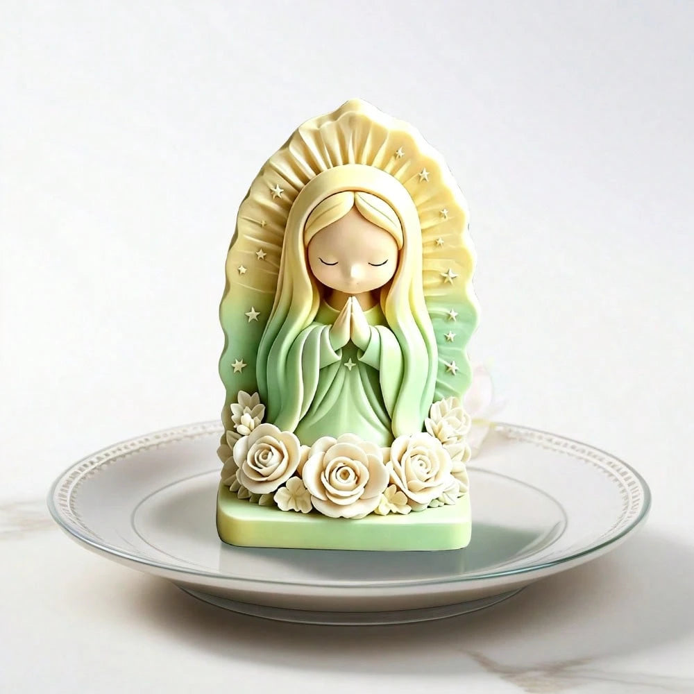 1pc Praying Angel Silicone Mold For DIY Candles, Soap And Wax Crafts- Handmade Angel Mold With European Prayer, Asymmetrical Shape For Resin, Holiday Decoration Gifts