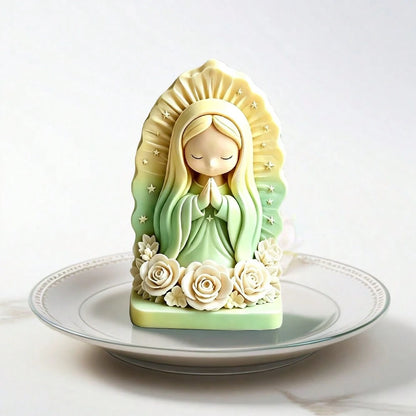 1pc Praying Angel Silicone Mold For DIY Candles, Soap And Wax Crafts- Handmade Angel Mold With European Prayer, Asymmetrical Shape For Resin, Holiday Decoration Gifts