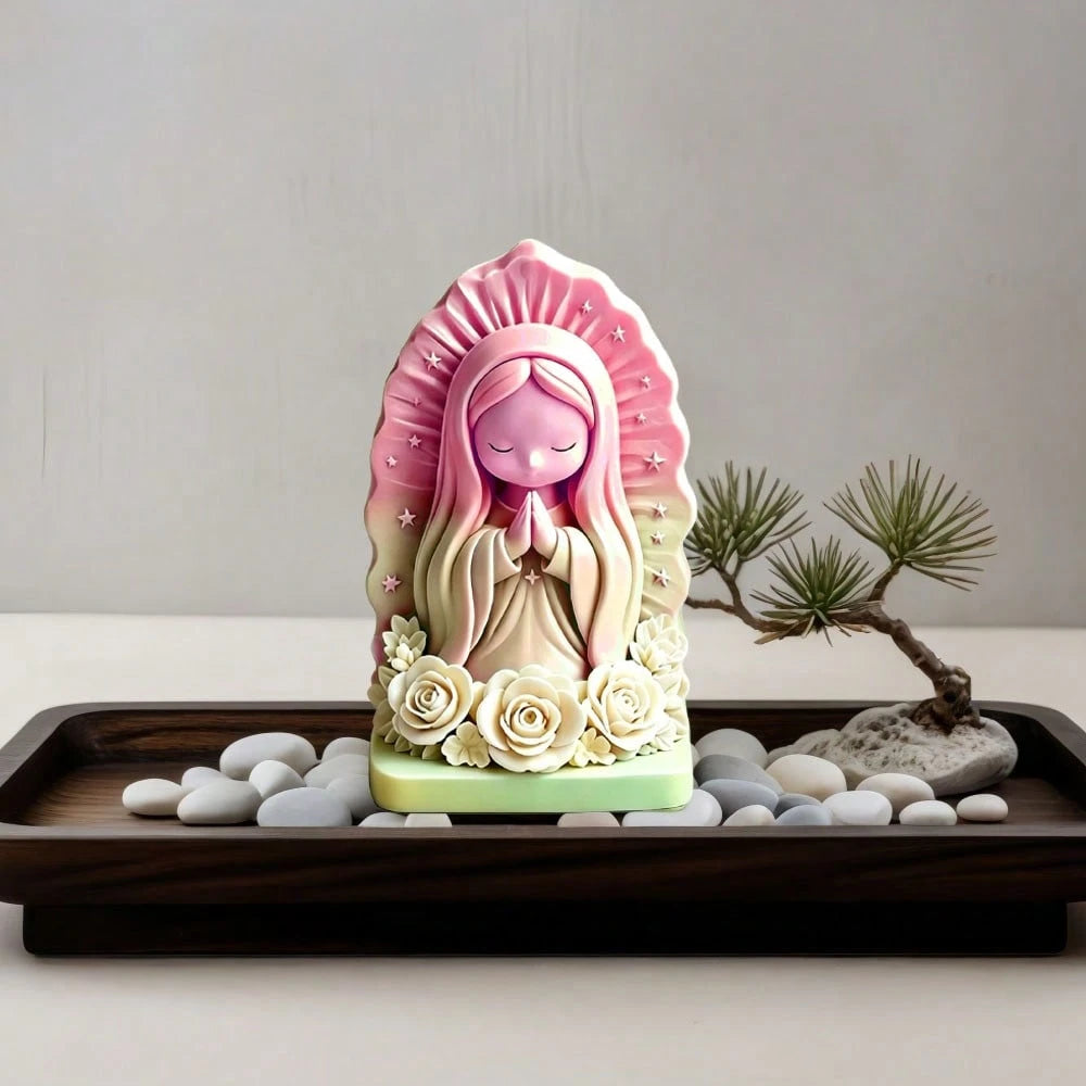 1pc Praying Angel Silicone Mold For DIY Candles, Soap And Wax Crafts- Handmade Angel Mold With European Prayer, Asymmetrical Shape For Resin, Holiday Decoration Gifts