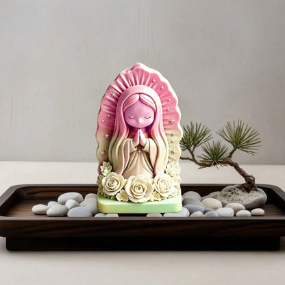1pc Praying Angel Silicone Mold For DIY Candles, Soap And Wax Crafts- Handmade Angel Mold With European Prayer, Asymmetrical Shape For Resin, Holiday Decoration Gifts